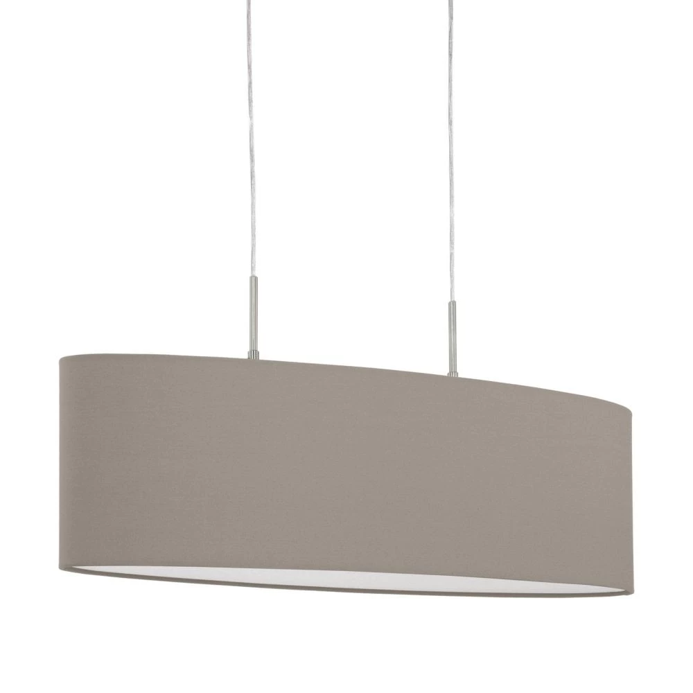 Eglo Pasteri Oval Taupe Fabric Pendant Light 4 Eglo Pasteri Oval Taupe Fabric Pendant Light - Image 2