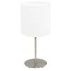 Eglo Pasteri Satin Nickel Table Lamp With A White Shade -Eglo eglo pasteri satin nickel table lamp with a white shade p2166 3285 image