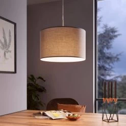 Eglo Pasteri Small Grey And White Pendant Light