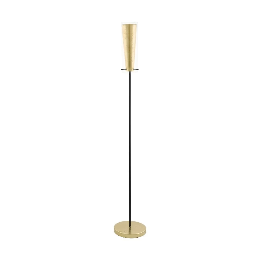 Eglo Pinto Gold And Clear Glass Floor Lamp 3 Eglo Pinto Gold And Clear Glass Floor Lamp