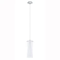 Eglo Pinto Single Drop Transparent And White Glass Pendant 11 Eglo Pinto Single Drop Transparent And White Glass Pendant -Eglo eglo pinto single drop transparent and white glass pendant p694 3470 image