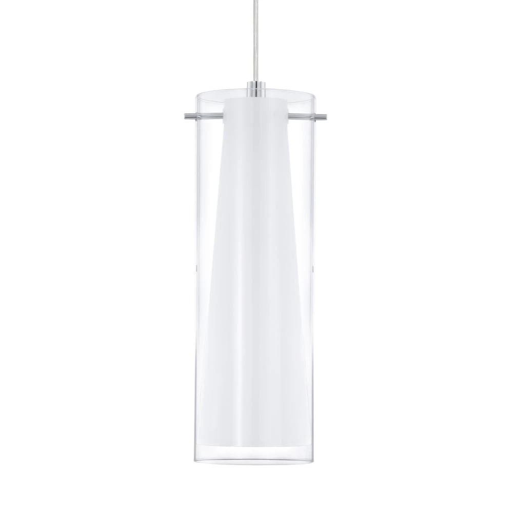 Eglo Pinto Single Drop Transparent And White Glass Pendant 4 Eglo Pinto Single Drop Transparent And White Glass Pendant - Image 2