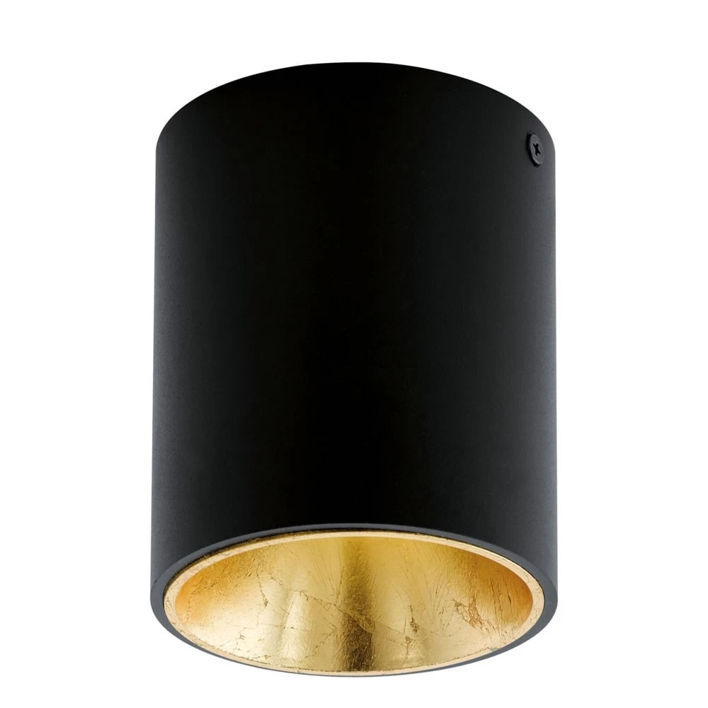 Eglo Polasso Round Surface Mounted Ceiling Downlight In Black And Gold 4 Eglo Polasso Round Surface Mounted Ceiling Downlight In Black And Gold - Image 2