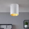 Eglo Polasso Round Surface Mounted Ceiling Downlight In White And Gold -Eglo eglo polasso round surface mounted ceiling downlight in white and gold p4778 92032 image