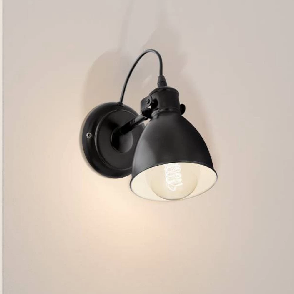 Eglo Priddy Wall Light In Black 3 Eglo Priddy Wall Light In Black