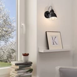 Eglo Priddy Wall Light In Black 8 Eglo Priddy Wall Light In Black -Eglo eglo priddy wall light in black p2443 89369 image