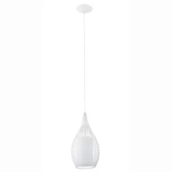 Eglo Razoni 190mm Steel Pendant In White 7 Eglo Razoni 190mm Steel Pendant In White -Eglo eglo razoni 190mm steel pendant in white p1044 3806 image