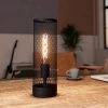 Eglo Redcliffe Table Lamp In Black With Expanded Metal Mesh Cylinder -Eglo eglo redcliffe table lamp in black with expanded metal mesh cylinder p23606 89955 image