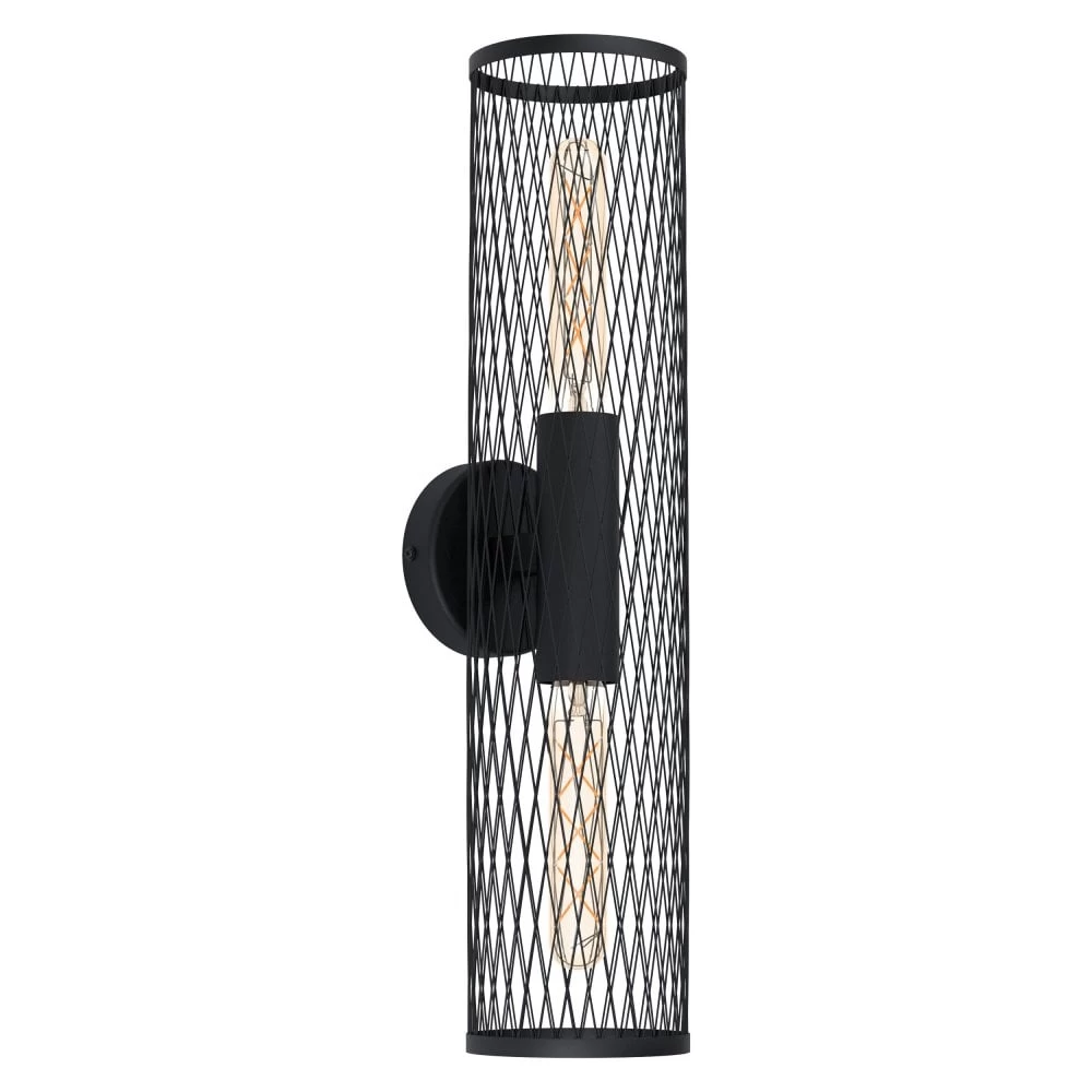 Eglo Redcliffe Wall Or Ceiling Light In Black With Expanded Metal Mesh Cylinder 4 Eglo Redcliffe Wall Or Ceiling Light In Black With Expanded Metal Mesh Cylinder - Image 2