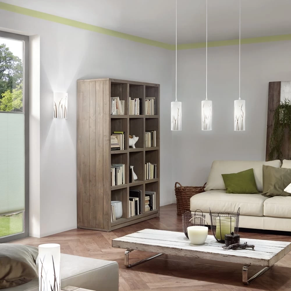 Eglo Rivato White Glass And Chrome Wall Light 5 Eglo Rivato White Glass And Chrome Wall Light - Image 3