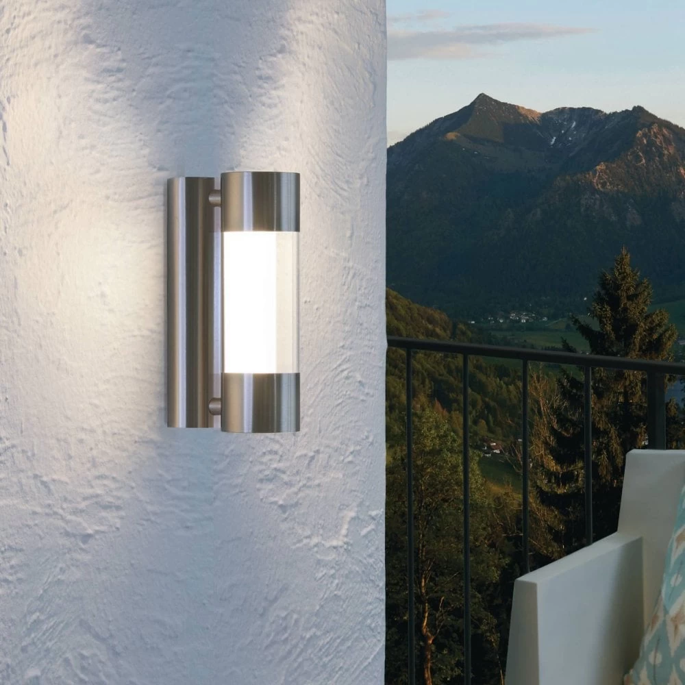 Eglo Robledo IP44 Exterior LED Wall Light In Stainless Steel 5 Eglo Robledo IP44 Exterior LED Wall Light In Stainless Steel - Image 3