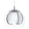 Eglo Rocamar Chrome And Glass Single Pendant -Eglo eglo rocamar chrome and glass single pendant p5527 27489 image