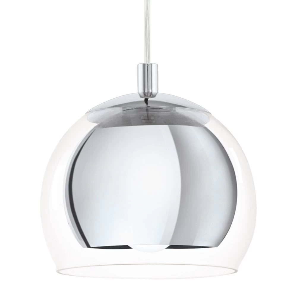 Eglo Rocamar Chrome And Glass Single Pendant 3 Eglo Rocamar Chrome And Glass Single Pendant