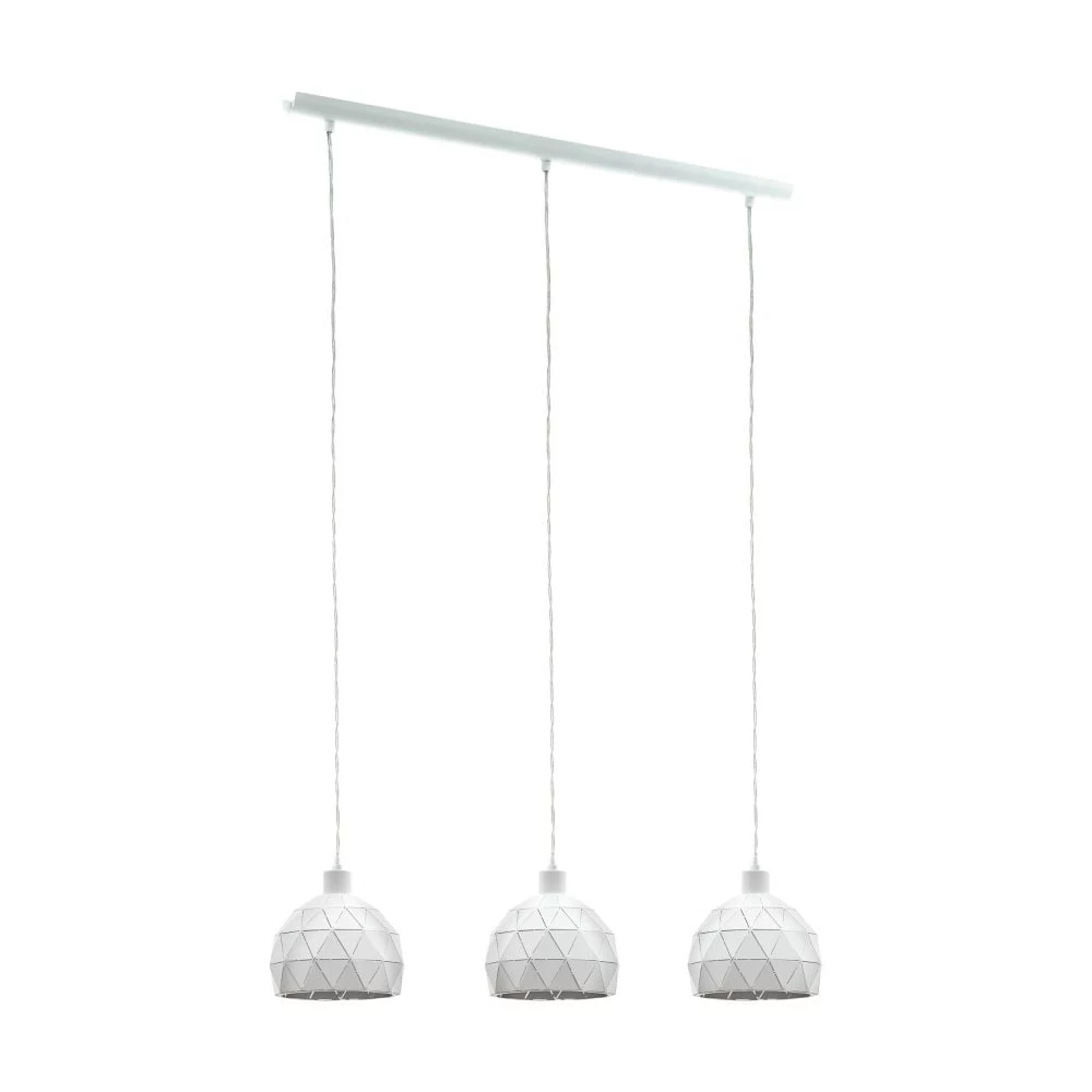Eglo Roccaforte Triple Bar Pendant Light In White 4 Eglo Roccaforte Triple Bar Pendant Light In White - Image 2