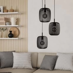 Eglo Romazzina Triple Drop Round Steel Pendant In A Black Finish 11 Eglo Romazzina Triple Drop Round Steel Pendant In A Black Finish -Eglo eglo romazzina triple drop round steel pendant in a black finish p23945 92735 image