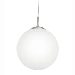 Eglo Rondo Large Opal White Glass Globe Pendant Light