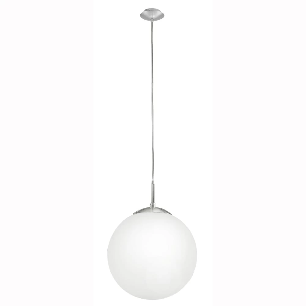Eglo Rondo Medium Opal White Glass Globe Pendant Light 5 Eglo Rondo Medium Opal White Glass Globe Pendant Light - Image 3