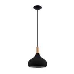 Eglo Sabinar Medium Steel Pendant Light In Black -Eglo eglo sabinar medium steel pendant light in black p23910 92540 image