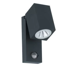 Eglo Sakeda IP44 Exterior PIR LED Wall Spot Light In Anthracite