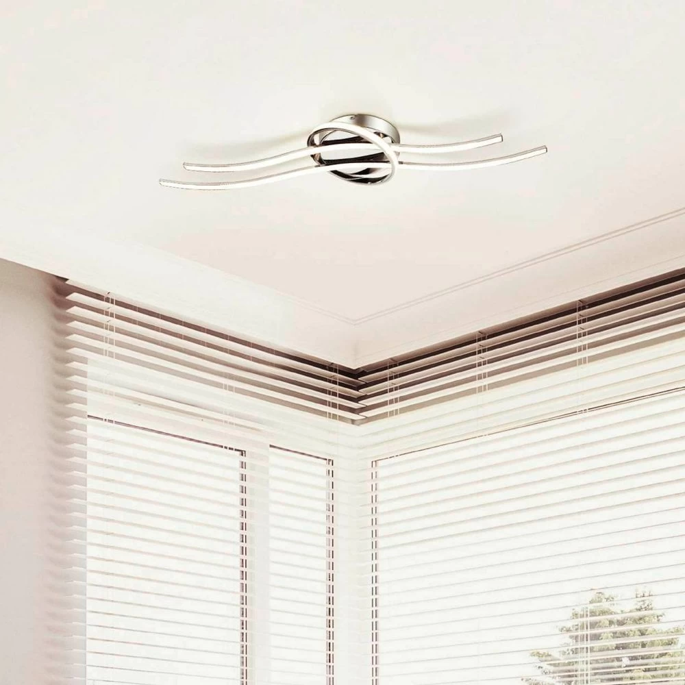 Eglo Selvina Double LED Ceiling Light In Chrome 4 Eglo Selvina Double LED Ceiling Light In Chrome - Image 2