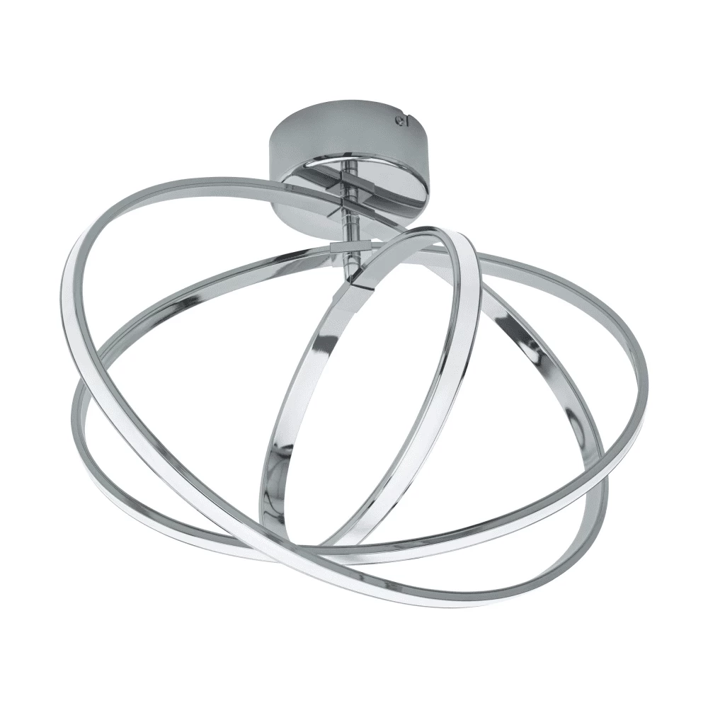 Eglo Selvina Triple Hoop LED Ceiling Light In Chrome 4 Eglo Selvina Triple Hoop LED Ceiling Light In Chrome - Image 2