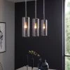Eglo Selvino Triple Pendant With Transparent Black Vaporized Glass -Eglo eglo selvino triple pendant with transparent black vaporized glass p15664 92406 image