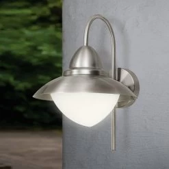 Eglo Sidney Outdoor IP44 Stainless Steel Wall Light