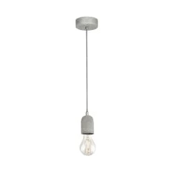 Eglo Silvares Concrete Single Pendant Light