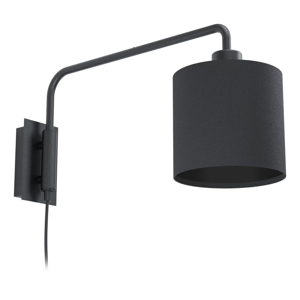 Eglo Staiti Plug In Swing Arm Wall Light In Black 4 Eglo Staiti Plug In Swing Arm Wall Light In Black - Image 2