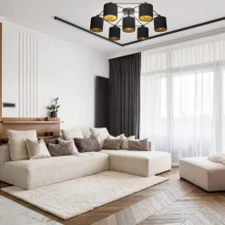 Eglo Staiti Seven Light Ceiling Light With Black And Gold Shades 9 Eglo Staiti Seven Light Ceiling Light With Black And Gold Shades -Eglo eglo staiti seven light ceiling light with black and gold shades p8561 92322 image