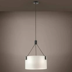 Eglo Stars Of Light Tortola Single Drop Pendant Light In Black And White