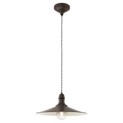 Eglo Stockbury Large Pendant Light In Antique Brown And Cream -Eglo eglo stockbury large pendant light in antique brown and cream p2456 3515 image