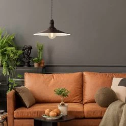 Eglo Stockbury Large Pendant Light In Antique Brown And Cream -Eglo eglo stockbury large pendant light in antique brown and cream p2456 89357 image