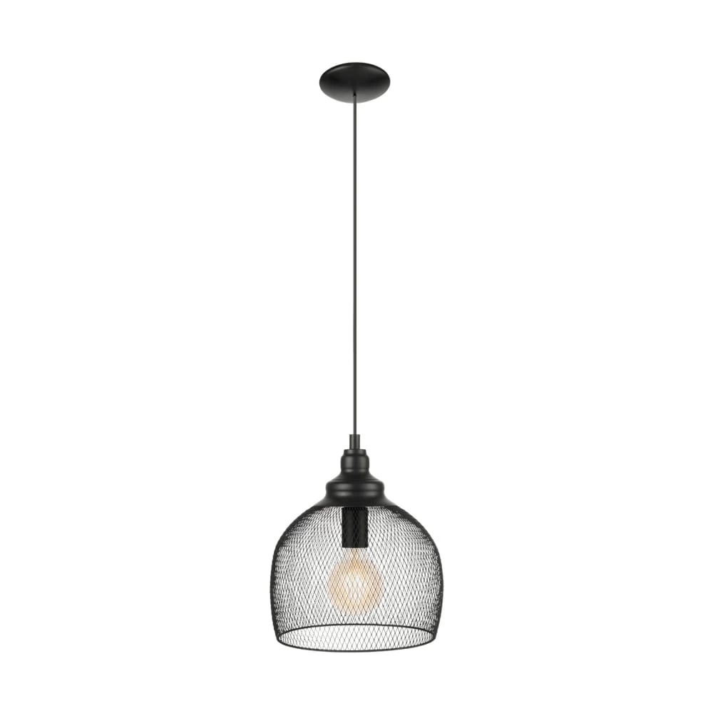 Eglo Straiton Black Steel Mesh Pendant 5 Eglo Straiton Black Steel Mesh Pendant - Image 3