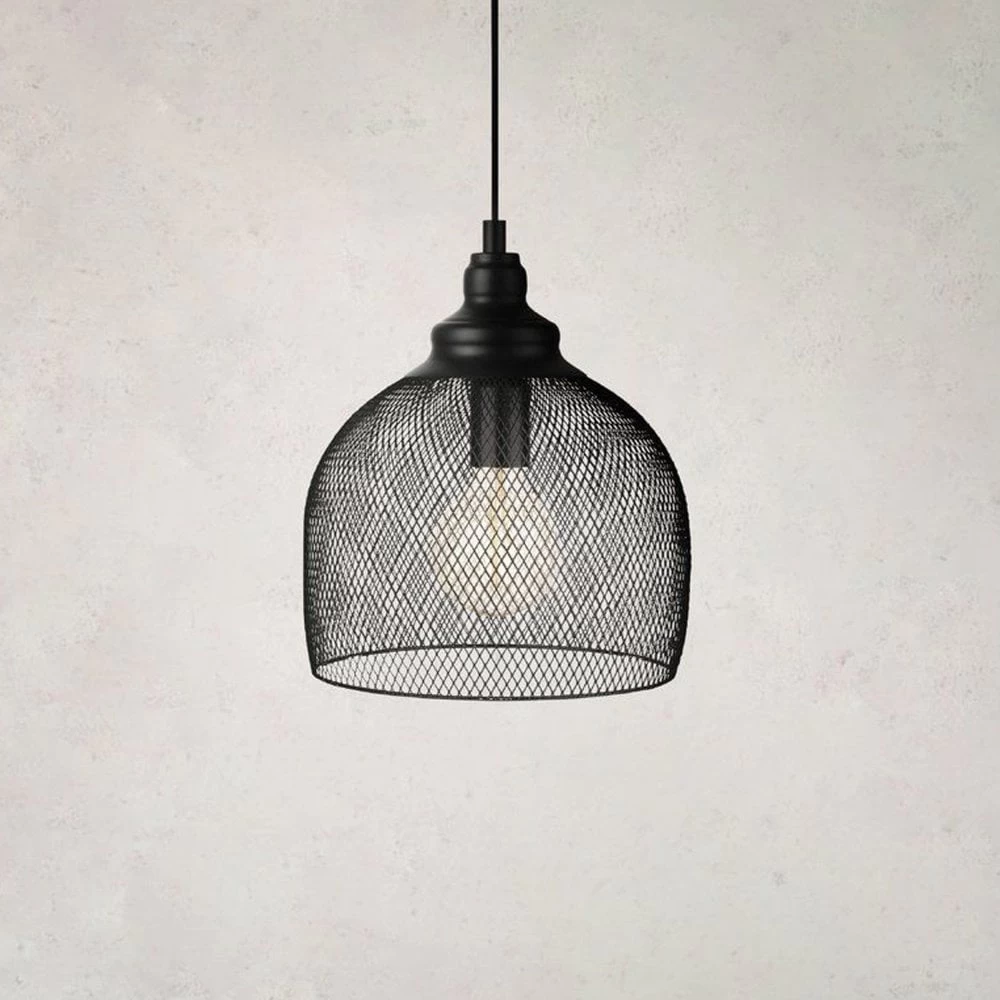Eglo Straiton Black Steel Mesh Pendant 3 Eglo Straiton Black Steel Mesh Pendant