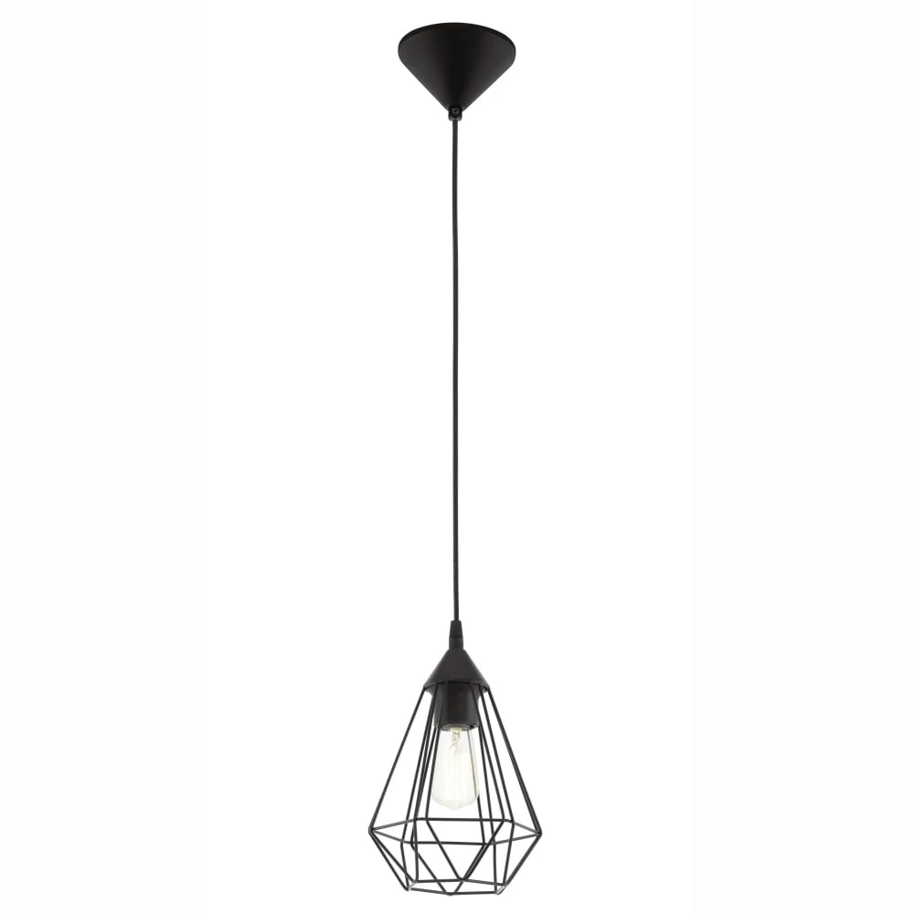 Eglo Tarbes Black Cage Breakfast Bar Pendant Light 5 Eglo Tarbes Black Cage Breakfast Bar Pendant Light - Image 3