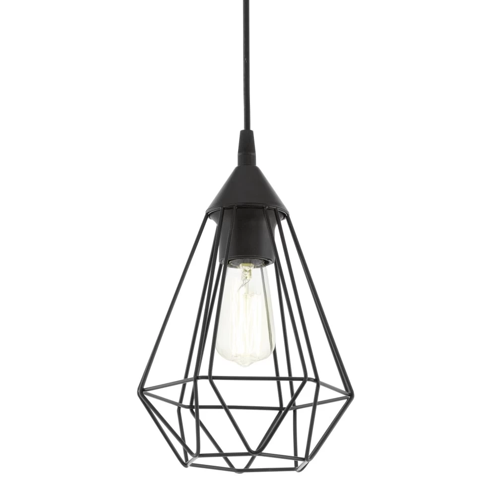 Eglo Tarbes Black Cage Breakfast Bar Pendant Light 3 Eglo Tarbes Black Cage Breakfast Bar Pendant Light