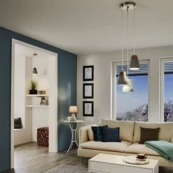 Eglo Tarega Concrete And Wood Single Pendant Light -Eglo eglo tarega concrete and wood single pendant light p5926 10661 image