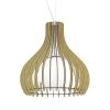 Eglo Tindori 500 Wooden Pendant Light With Glass Diffuser And Maple Finish -Eglo eglo tindori 500 wooden pendant light with glass diffuser and maple finish p4040 6485 image