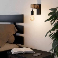 Eglo Townshend Single Wall Light In Black And Natural Oak 7 Eglo Townshend Single Wall Light In Black And Natural Oak -Eglo eglo townshend single wall light in black and natural oak p15235 85133 image