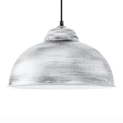 Eglo Truro 2 Antique Silver Finish Vintage Steel Pendant