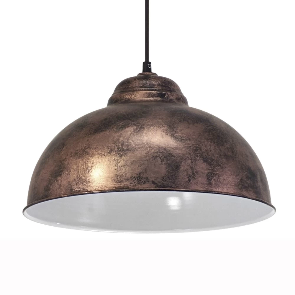 Eglo Truro 2 Vintage Copper And White 370 Pendant Light 4 Eglo Truro 2 Vintage Copper And White 370 Pendant Light - Image 2