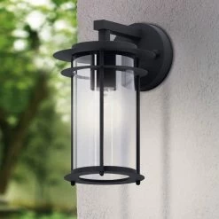 Eglo Valdeo IP44 Outdoor Wall Light In Black