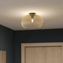 Eglo Venezuela Ceiling Light In Black And Gold
