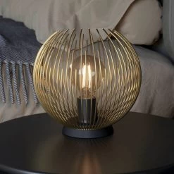 Eglo Venezuela Table Lamp In Black And Gold