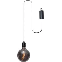 Eglo Vignanello Battery Operated IP44 Hanging Pendant With Black Transparent LED Lamp