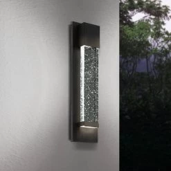 Eglo Villagrazia 300 LED Outdoor Wall Light With Bubbled Glass