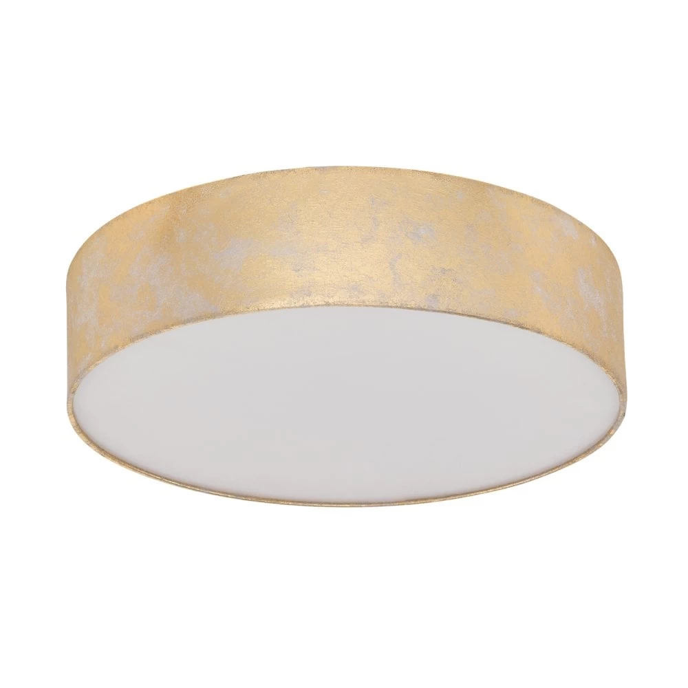 Eglo Viserbella Champagne Gold Fabric Flush Ceiling Light 4 Eglo Viserbella Champagne Gold Fabric Flush Ceiling Light - Image 2
