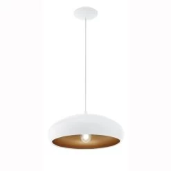Eglo White And Copper Mogano 1 Pendant Light -Eglo eglo white and copper mogano 1 pendant light p2427 3513 image