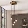 Eglo Wootton Four Drop Pendant In A Vintage-Style Square Wooden Crate